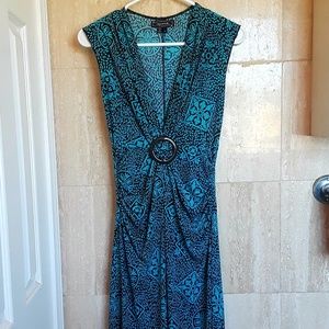 Beautiful Turquoise/Chocolate Brown Dress